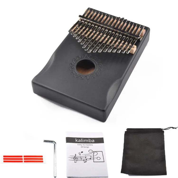 Kalimba Piano de Polegar de 17 Tons para Iniciantes, Castanho, Kit Castanho, Amarelo, Kit Amarelo, Madeira, Kit Madeira, Preto, Kit Preto