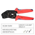 Alicate Mini Multi-Funções para Crimpagem de Terminais, Alicate de Crimpagem para Terminais, SN-28B