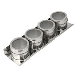 Conjunto de Galheteiro Magnético para Temperos em Aço Inoxidável, Conjunto de Galheteiro para Temperos em Aço Inoxidável