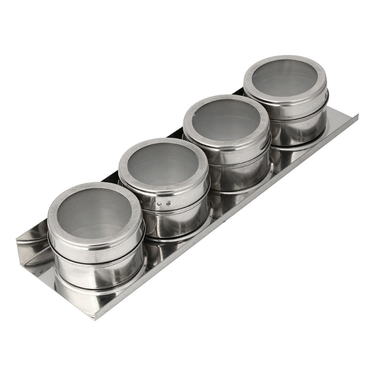 Conjunto de Galheteiro Magnético para Temperos em Aço Inoxidável, Conjunto de Galheteiro para Temperos em Aço Inoxidável