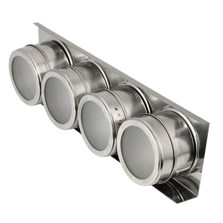 Conjunto de Galheteiro Magnético para Temperos em Aço Inoxidável, Conjunto de Galheteiro para Temperos em Aço Inoxidável