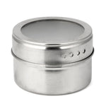 Conjunto de Galheteiro Magnético para Temperos em Aço Inoxidável, Conjunto de Galheteiro para Temperos em Aço Inoxidável