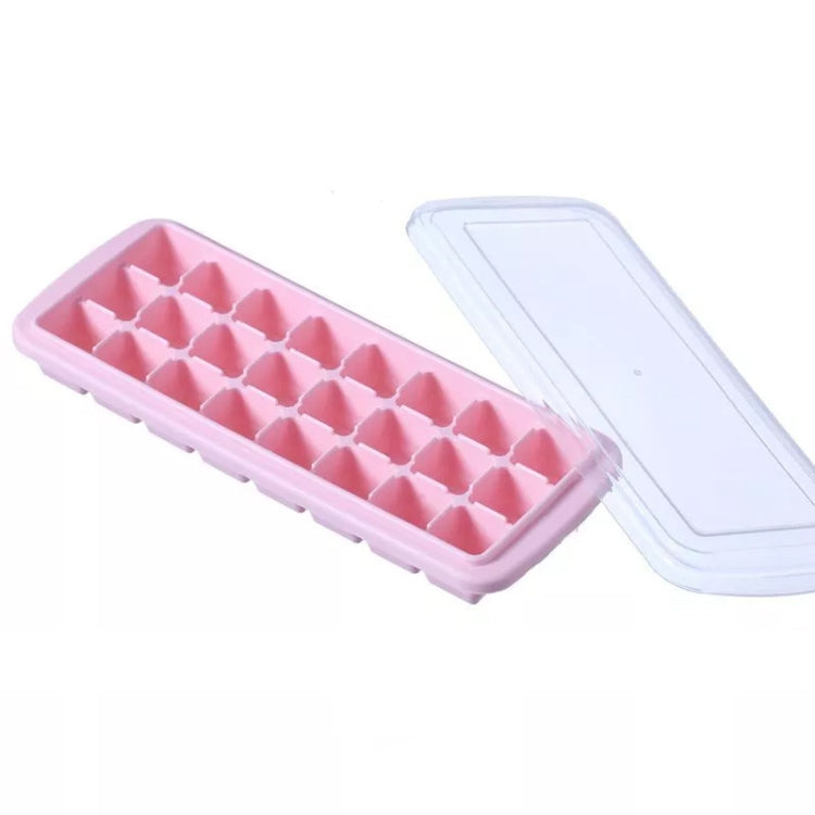 Forma de Silicone Criativa com 24 Cavidades para Gelo, Molde Grande para Cubos de Gelo com Tampa, Rosa Claro, Azul Céu, Verde Menta
