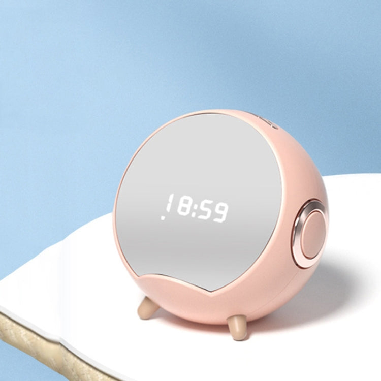 Altifalante Bluetooth inteligente multifunções de secretária com carregamento sem fios, despertador e suporte para telemóvel