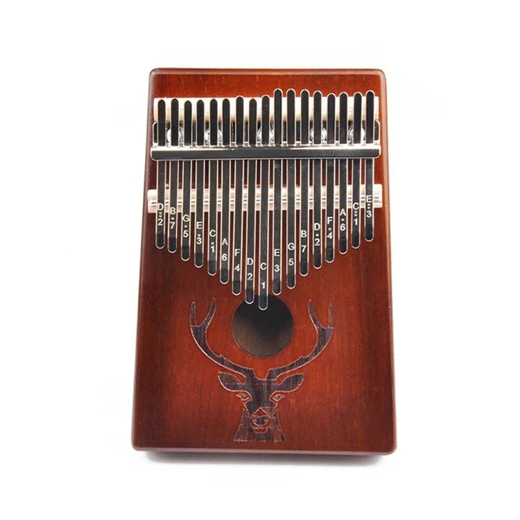 Kalimba Piano de Polegar de 17 Tons para Iniciantes com Cabeça de Cervo