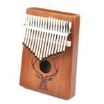 Kalimba Piano de Polegar de 17 Tons para Iniciantes com Cabeça de Cervo
