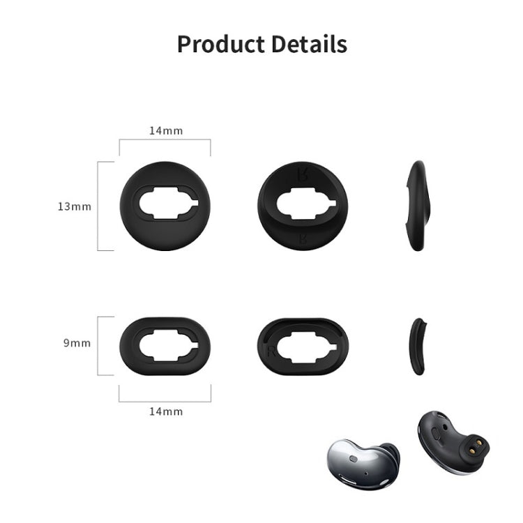 2 Conjuntos de Tampões de Silicone para Auriculares Bluetooth para Samsung Galaxy Buds Live, Preto-2 Pares, Vermelho-2 Pares, Castanho-2 Pares, Branco-2 Pares