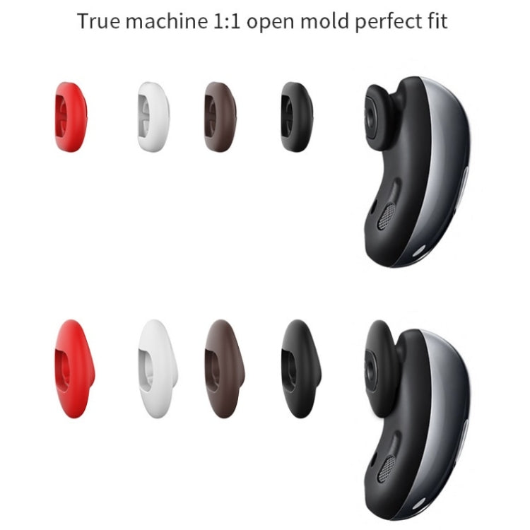 2 Conjuntos de Tampões de Silicone para Auriculares Bluetooth para Samsung Galaxy Buds Live, Preto-2 Pares, Vermelho-2 Pares, Castanho-2 Pares, Branco-2 Pares