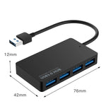 KYTC47 Cabo Adaptador USB 4 Portas Estação de Acoplamento USB de Alta Velocidade HUB Multi-Interface Conversor, Preto USB 3.0, Preto Type-C