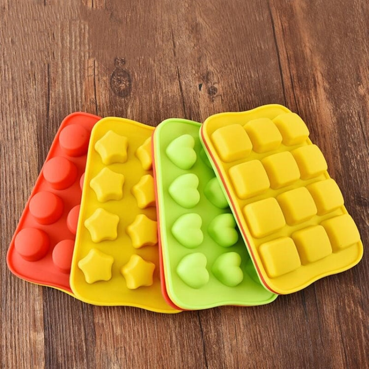 Molde de Silicone para Chocolate Criativo em Formas Geométricas para Cubos de Gelo e Decoração de Bolos, Redondo, Quadrado, Coração, Estrela