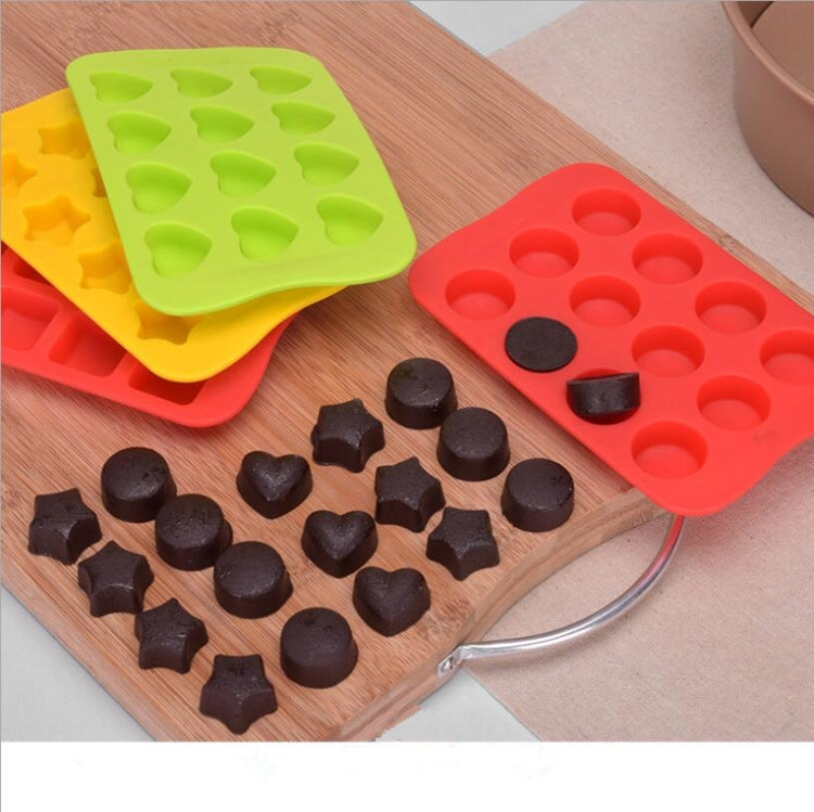 Molde de Silicone para Chocolate Criativo em Formas Geométricas para Cubos de Gelo e Decoração de Bolos, Redondo, Quadrado, Coração, Estrela