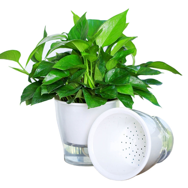 Vasos de flores hidropónicos totalmente transparentes com nível de água visível, cola não partida, vasos de plástico autoabsorventes, Calibre W03 11cm, Calibre W05 13cm, Calibre W09 17,5cm, Calibre W10 17,5cm