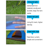 T015 Tenda de Camping ao Ar Livre de Camada Única para Camping e Praia, Entrega de Cor Aleatória, Para 2 Pessoas, 3-4 Pessoas