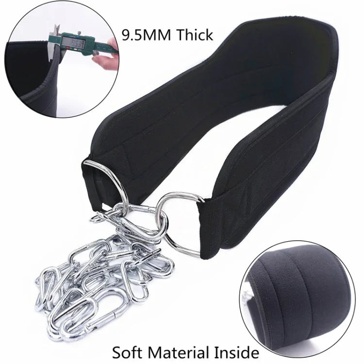 Cinto de peso para treino de força corporal com argolas duplas para pull-ups, peso suportado: 150kg, cinto de peso
