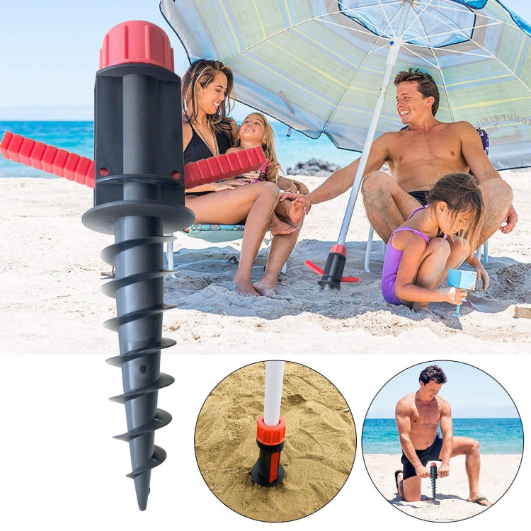 Acessórios para Guarda-Sol de Praia ao Ar Livre com Diâmetro de Tubo de 32mm, Plugue de Chão Espiral Portátil de Plástico Grande, Acessórios para Guarda-Sol de 32mm