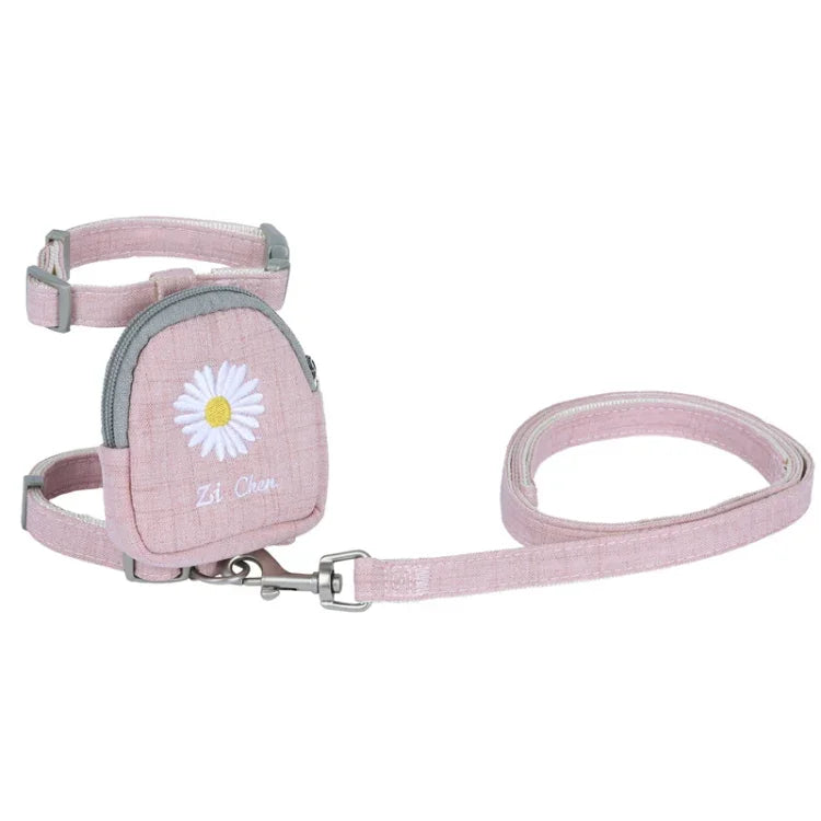 ZiChen Corda de Tração para Gato Mochila Bordada para Pequenos Animais, S, M, L