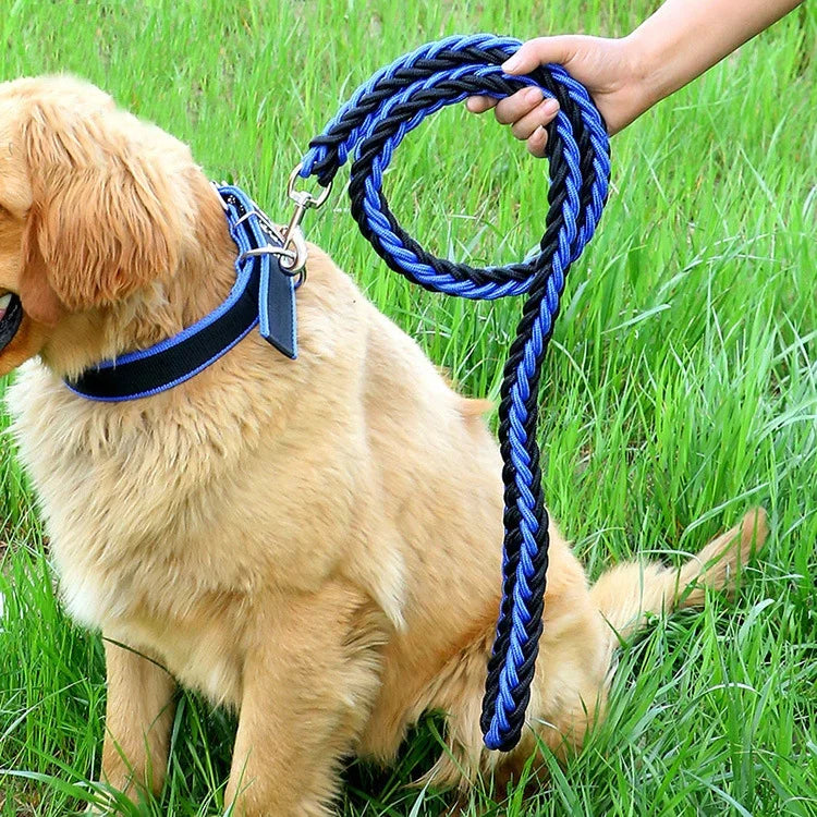 Trela para Cão Cinto Trançado Trela Anti-Explosão para Animais, Tamanho:, M, L, XL