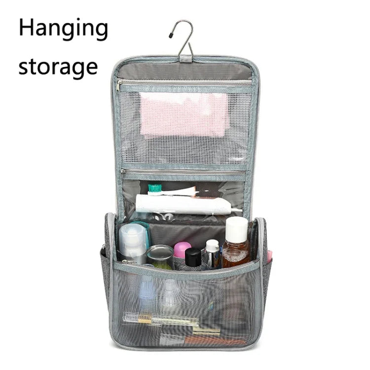 Saco de Armazenamento de Lavagem Multifuncional de Grande Capacidade para Viagem ao Ar Livre YOBAN, Saco de Cosméticos Impermeável Suspenso, Cinzento, Vermelho Rosa, Azul Água do Mar