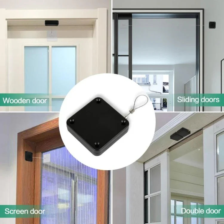 Fechador Automático de Porta P093 Telescher, Caixa Antirroubo para Porta Deslizante, Especificação: 2ª Geração Preto Cola Total 500g 1m, 2ª Geração Branco Cola Total 500g 1m, 2ª Geração Preto Cola Total 800g 1m, 2ª Geração Branco Cola Total 800g 1m