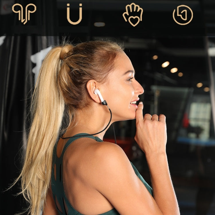 Fita Anti-Perda Magnética Forte Acrílica para Auriculares Sem Fios AirPods, Vermelho, Preto