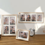 Wooden Wall-Mounted Pendulum Dual-Purpose Combination Photo Frame Style：, 8 inch, Two Frame, Three Frame, Four Frame Horizontal, Four Frame Vertical