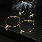 Conjunto de Brincos de Cristal para Senhora Estrelas e Lua