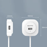 HUB USB2.0 de Alta Velocidade Jasoz 4 Portas 1 para 4, Preto 0,3m, Preto 0,5m, Preto 1,2m, Branco 0,3m, Branco 0,5m, Branco 1,2m