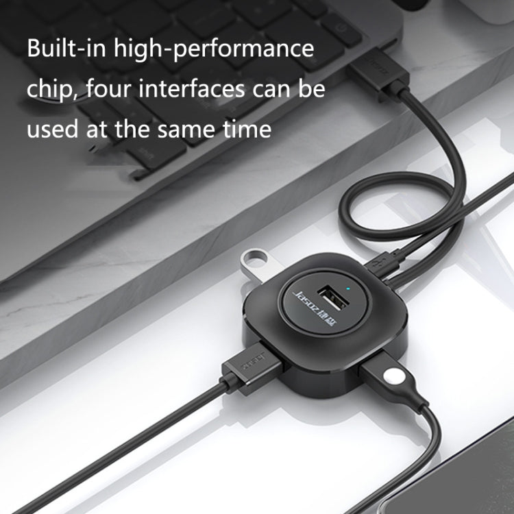 HUB USB2.0 de Alta Velocidade Jasoz 4 Portas 1 para 4, Preto 0,3m, Preto 0,5m, Preto 1,2m, Branco 0,3m, Branco 0,5m, Branco 1,2m