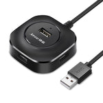 HUB USB2.0 de Alta Velocidade Jasoz 4 Portas 1 para 4, Preto 0,3m, Preto 0,5m, Preto 1,2m, Branco 0,3m, Branco 0,5m, Branco 1,2m