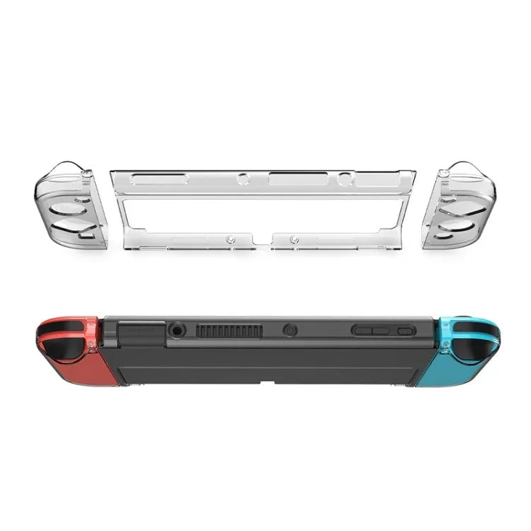 DOBE Kit de Proteção para Comandante + Punhos Esquerdo e Direito com Capa Cristal Antichoque para Switch OLED, TNS-1133B (Cor Transparente)