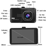 Gravador de Condução HD 1080P de 3,0 Polegadas com Grande Angular e Imagem de Reversão Especificação: Gravação Simples em Definição Normal (Preto)
