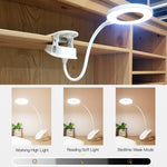 Lâmpada de Secretária com Clipe YAGE YG-8102 2W 18 LEDs Interruptor Tátil com Regulador de 3 Níveis, Luz LED de Proteção Ocular