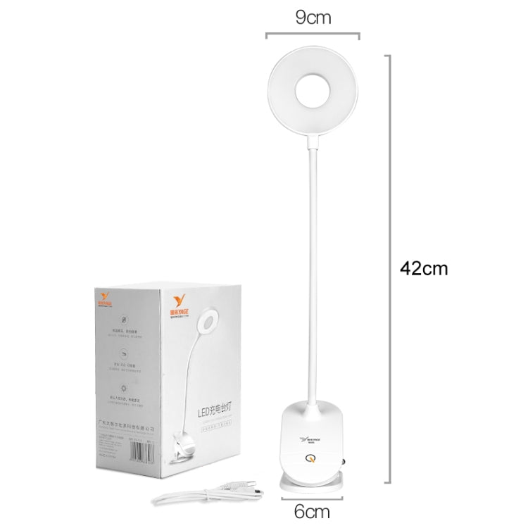 Lâmpada de Secretária com Clipe YAGE YG-8102 2W 18 LEDs Interruptor Tátil com Regulador de 3 Níveis, Luz LED de Proteção Ocular