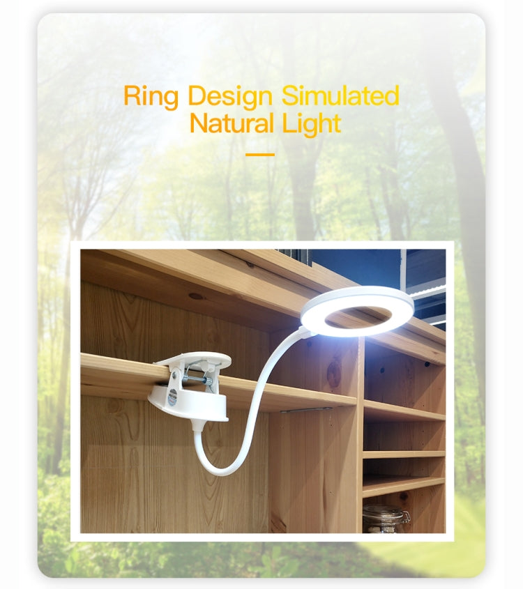 Lâmpada de Secretária com Clipe YAGE YG-8102 2W 18 LEDs Interruptor Tátil com Regulador de 3 Níveis, Luz LED de Proteção Ocular