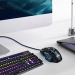 GAMING BLOODBAT GM02 Rato de Jogo USB com Fios 7 Teclas Optoelectrónico Luzes Respiratórias Digitais