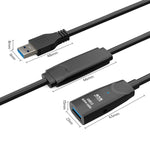 Cabo de Extensão USB 3.0 Macho para Fêmea com Dupla Blindagem e Chip D.Y.TECH, Comprimento:, 10m, 15m