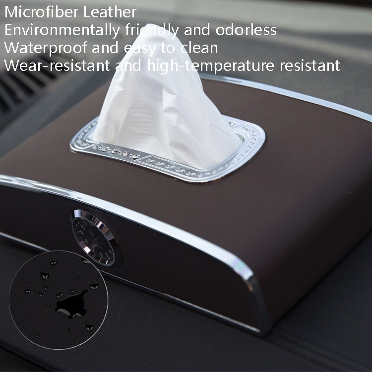 Car Clock Tissue Box Multi-Function Vehicle Instrument Table Paper Towel Box, Style:, Clock+Parking Card (Green), Clock+Parking Card (Ivory), Clock+Parking Card (Agate), Clock+Parking Card (Black), Clock+Parking Card (Gray)                             ...