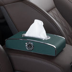 Car Clock Tissue Box Multi-Function Vehicle Instrument Table Paper Towel Box, Style:, Clock+Parking Card (Green), Clock+Parking Card (Ivory), Clock+Parking Card (Agate), Clock+Parking Card (Black), Clock+Parking Card (Gray)                             ...