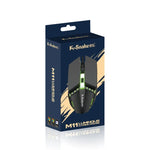 2 PCS K-Snake M11 Rato de Jogo com Fios 4 Teclas 1600DPI Luminoso para Portátil e Computador de Secretária USB, Comprimento do Cabo: 1,5m