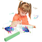 Placa Fluorescente de Pintura 3D Que Brilha LED Painel de Grafite para Crianças Quadro de Mensagens Manuscritas, Cinzento, Branco, Azul, Verde, Rosa