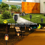 2 Peças Luz Solar de Chama para Pátio Exterior Decoração de Relvado de Parque Luz de Paisagem Impermeável