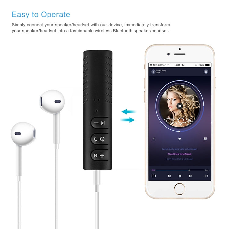 Receptor de Áudio Bluetooth Lavalier 3,5mm com Adaptador Metálico, H-139 Preto, H-139 Azul, H-139 Vermelho, H-139 Branco, H-139 Verde