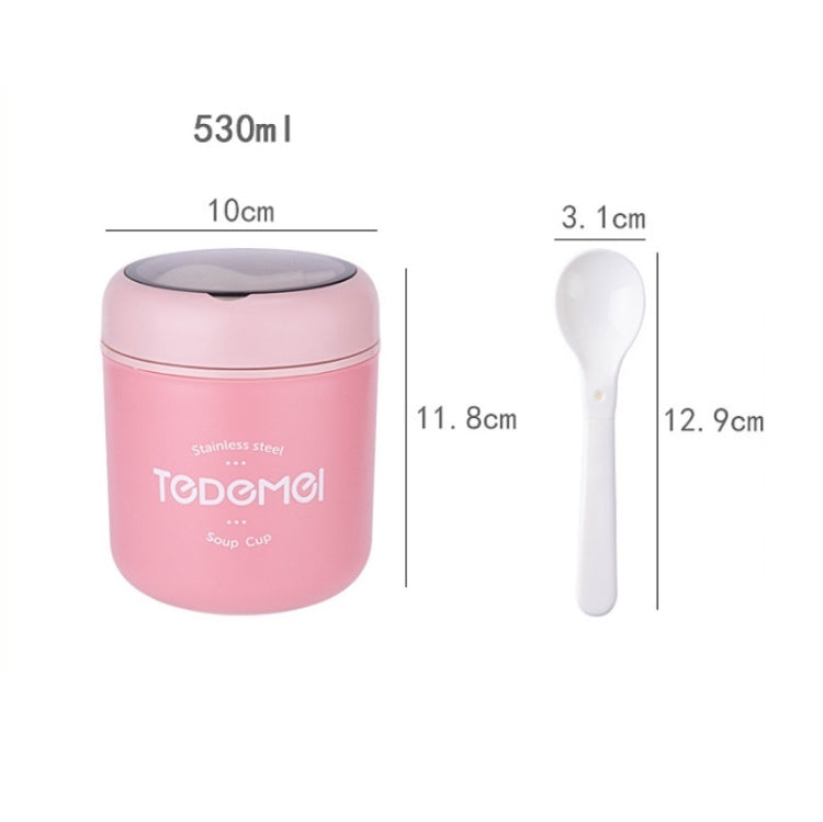Copo Térmico Portátil com Tampa para Sopa, Marmita para Pequeno-almoço e Almoço para Trabalhadores de Escritório, Rosa, Azul, Verde