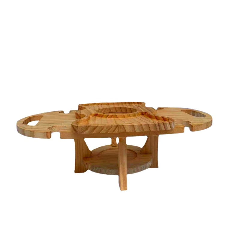 Outdoor Picnic Table Wooden Foldable Wine Rack, Foldable Table