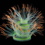 Decoração para Aquário com Silicone, Coral Simulado Fluorescente, Anémona, Tamanhos: 50cm, 75cm, 100cm