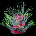 Decoração para Aquário com Silicone, Coral Simulado Fluorescente, Anémona, Tamanhos: 50cm, 75cm, 100cm