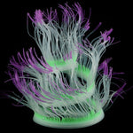 Decoração para Aquário com Silicone, Coral Simulado Fluorescente, Anémona, Tamanhos: 50cm, 75cm, 100cm