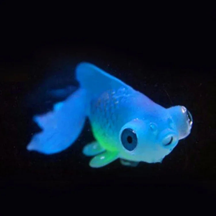 Luz Noturna com Decorações para Aquário em Silicone Ecológico, Peixes Coloridos, 1 Betta Vermelho, 2 Betta Castanho, 3 Betta Azul, 4 Peixe Dourado Azul, 5 Peixe Dourado Vermelho, 6 Peixe Dourado Castanho