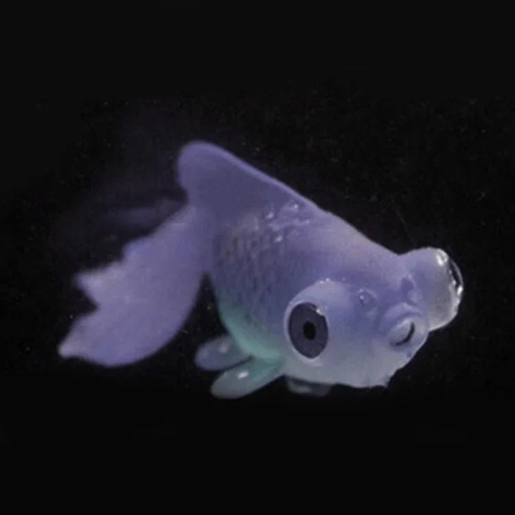 Luz Noturna com Decorações para Aquário em Silicone Ecológico, Peixes Coloridos, 1 Betta Vermelho, 2 Betta Castanho, 3 Betta Azul, 4 Peixe Dourado Azul, 5 Peixe Dourado Vermelho, 6 Peixe Dourado Castanho
