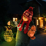 Luzes Solares de Ananás Lanternas de Ferro Forjado Fio de Cobre LED Decoração de Jardim Exterior Impermeável, 24 LEDs, 60 LEDs